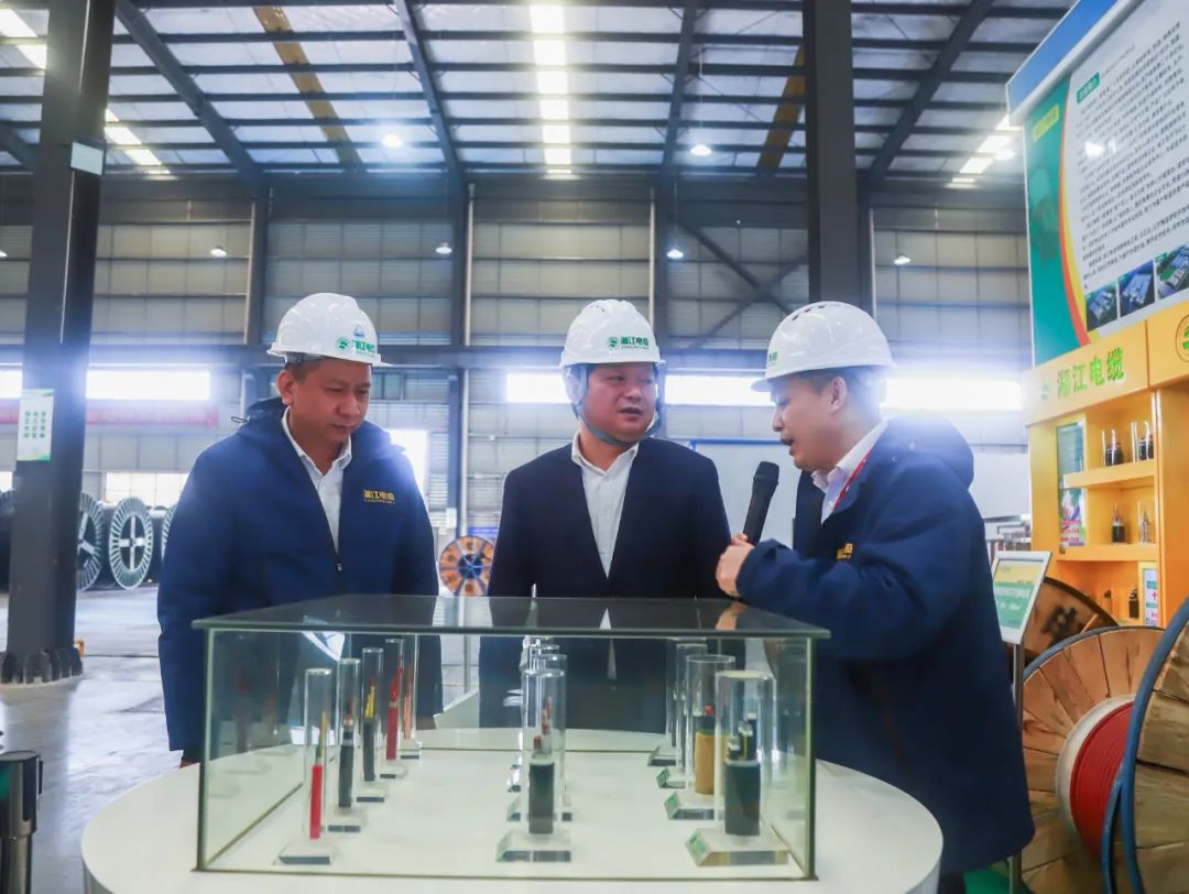 長沙經(jīng)開區(qū)黨工委，長沙縣委書記付旭明書記一行領(lǐng)導(dǎo)，考察調(diào)研湘江電纜