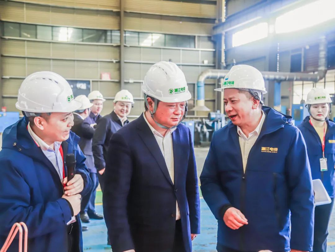 長沙經(jīng)開區(qū)黨工委，長沙縣委書記付旭明書記一行領(lǐng)導(dǎo)，考察調(diào)研湘江電纜