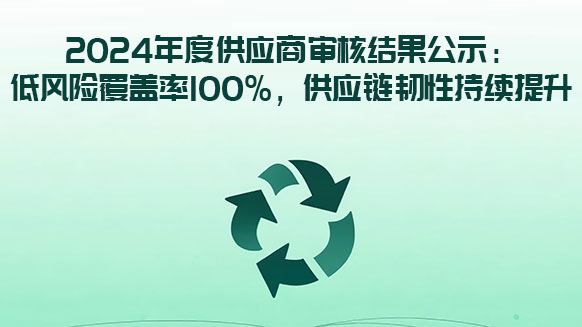 2024年度供應(yīng)商審核結(jié)果公示：低風(fēng)險(xiǎn)覆蓋率100%，供應(yīng)鏈韌性持續(xù)提升